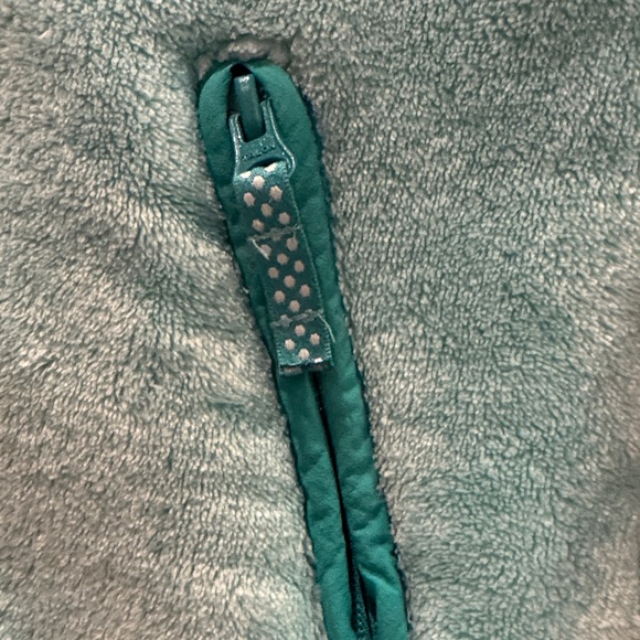 Lands' End Aqua Fleece Jacket Girls M 10/12 - Picture 4 of 6